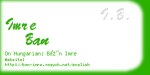 imre ban business card